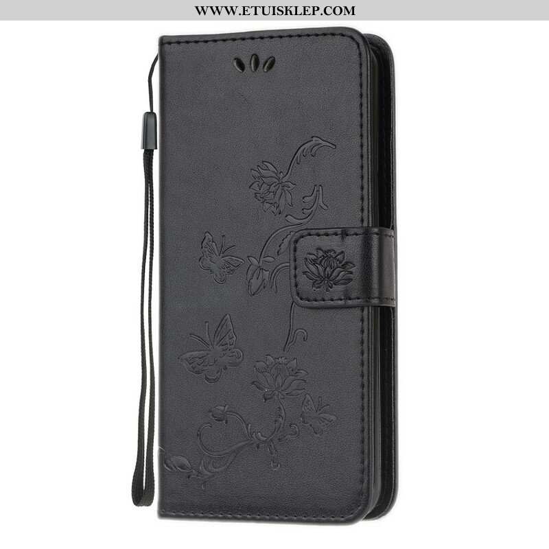 Etui Folio do Poco M3 Motyle I Kwiaty
